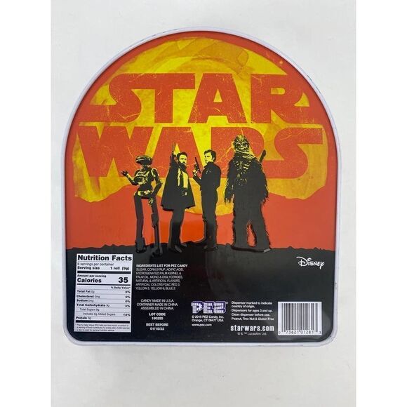 Retired 2018 Star Wars Han Solo Pez Gift Tin Lando Calrissian Droid Chewbacca - Picture 5 of 5